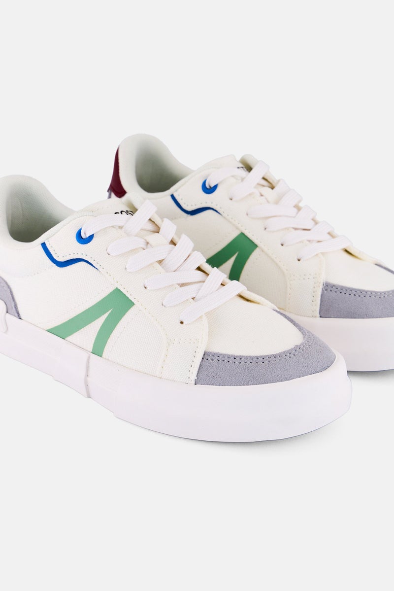 LACOSTE Women Brand Logo Lace Up  Shoes, White - Image 3